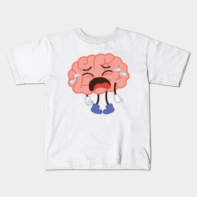 Doodle Brain Expression Kids T-Shirt by Mahmoud